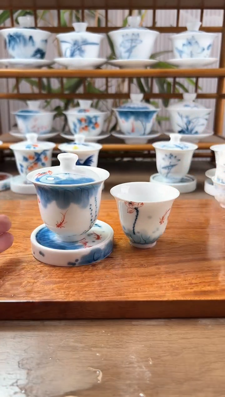 微瑕线条莲美人备+小盖置+闻香杯1个