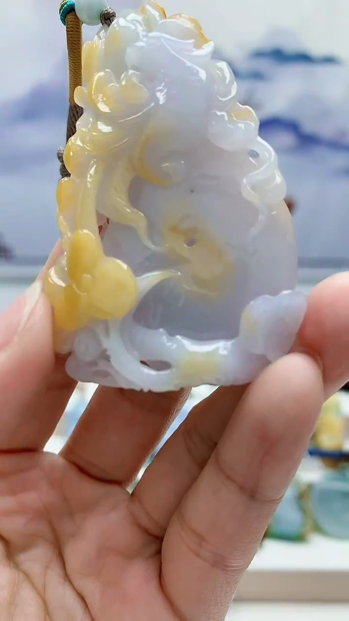 未镶嵌定制翡翠5175lr-毛货挂件49