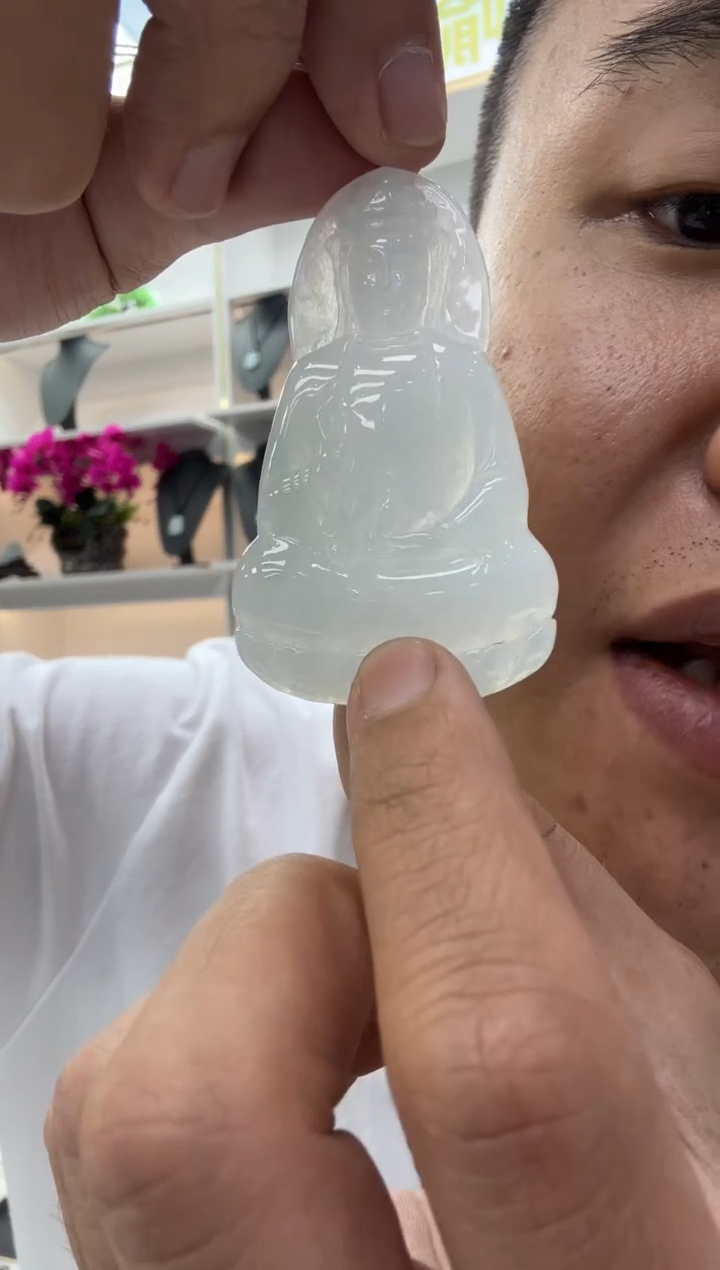 颈饰未镶嵌翡翠天然翡翠A货孤品一件