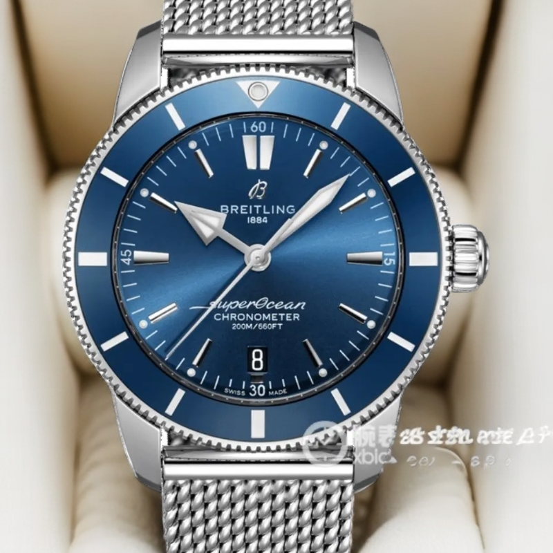 99新 BREITLING/百年灵 男士机械防水海洋文化公价41000表径44全