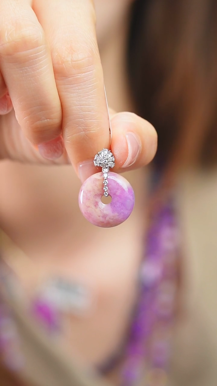 苏纪石（舒俱来）18K金镶嵌吊坠(不含链)22