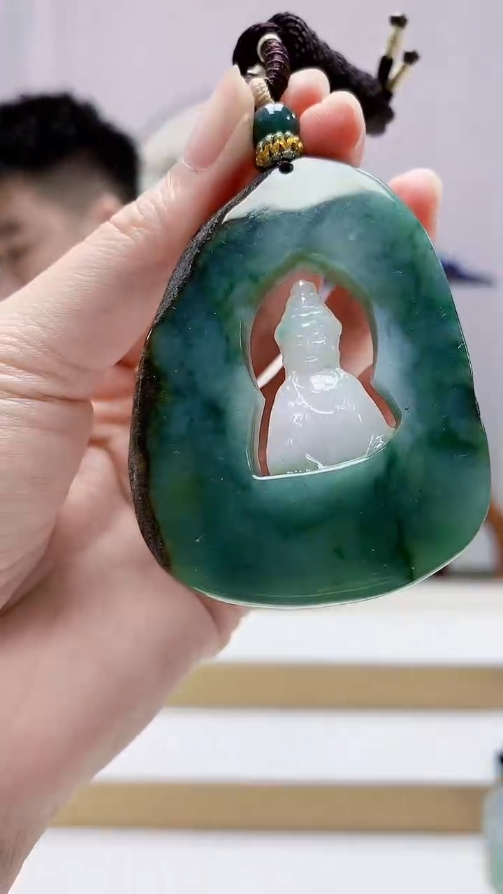 未镶嵌定制翡翠5028zm-毛货挂件83人物