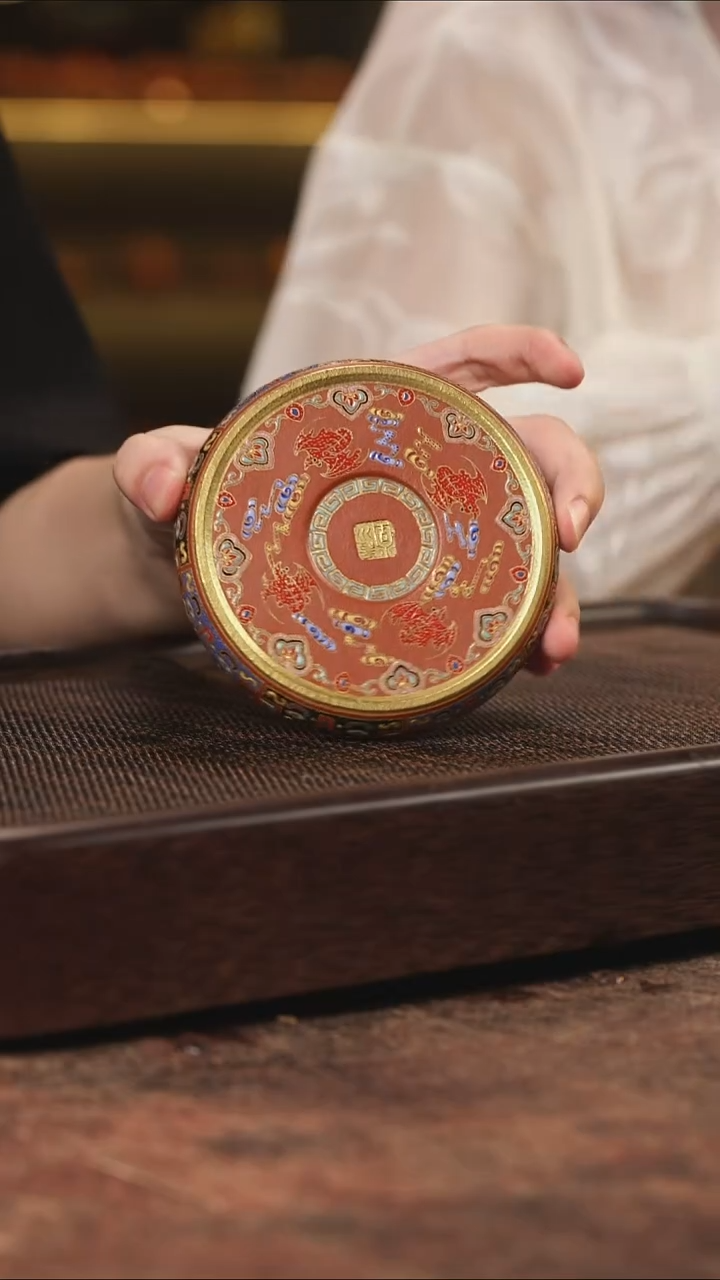 茶壶紫砂珐琅壶承