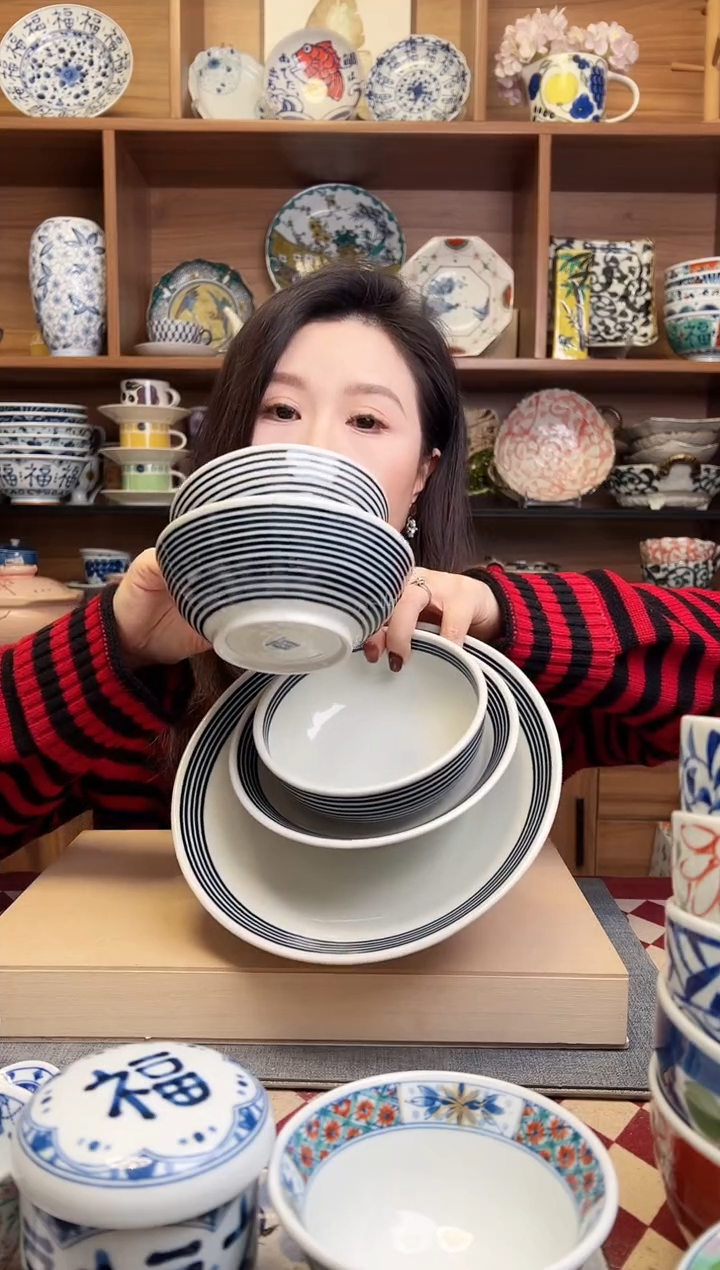 美浓烧蓝驹  5件套混搭