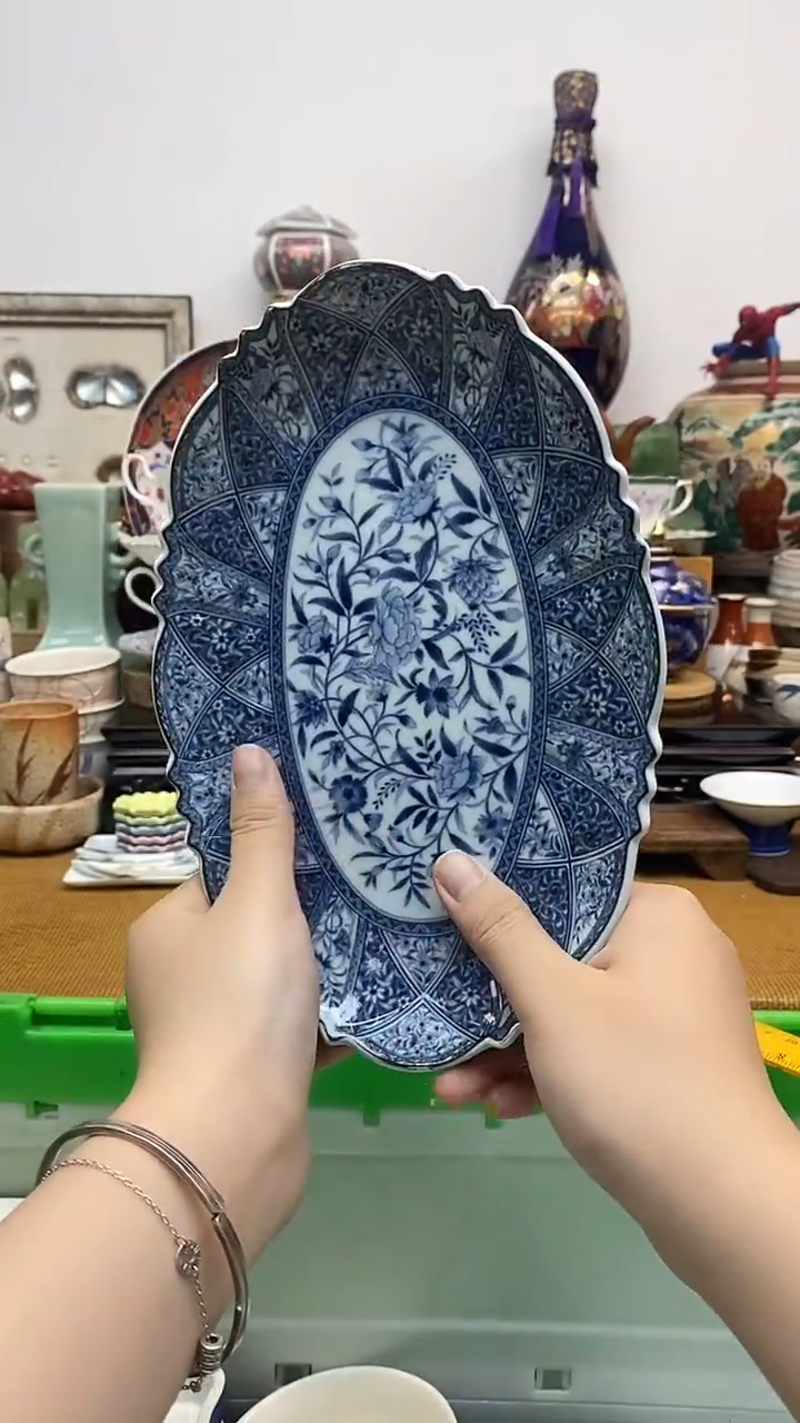 瓷片晶禧美瓷精品瓷器龙峰青花盘