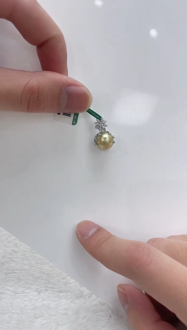 【闪购商品】海水珍珠吊坠(不含链)银S925镶嵌海水珍珠吊坠