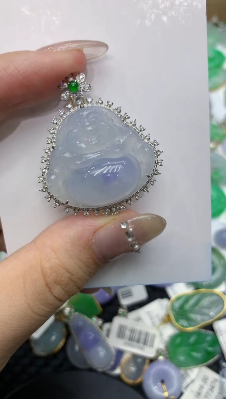 【闪购商品】翡翠颈饰18K金镶嵌222222222