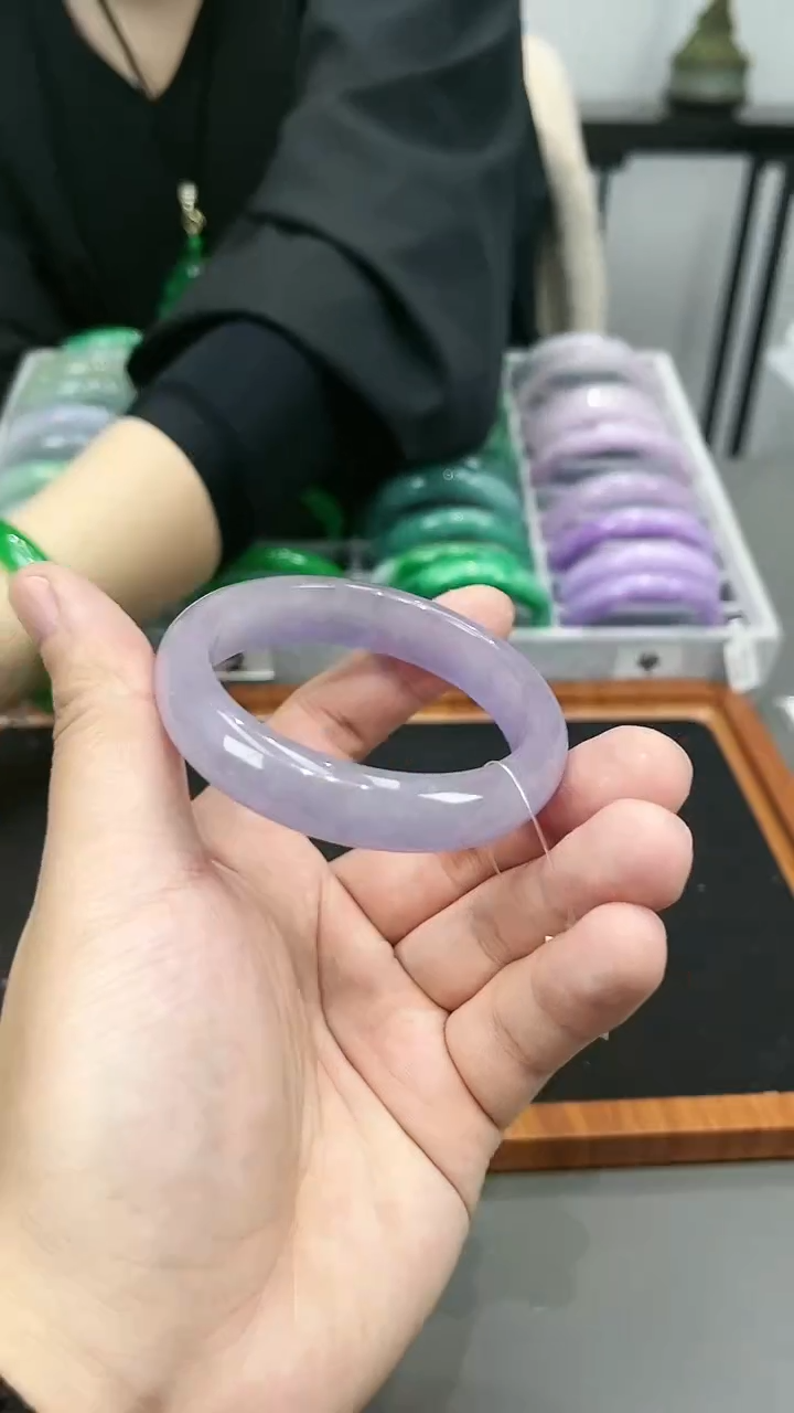 【闪购商品】砖雕h19  紫罗兰手镯 圈口56