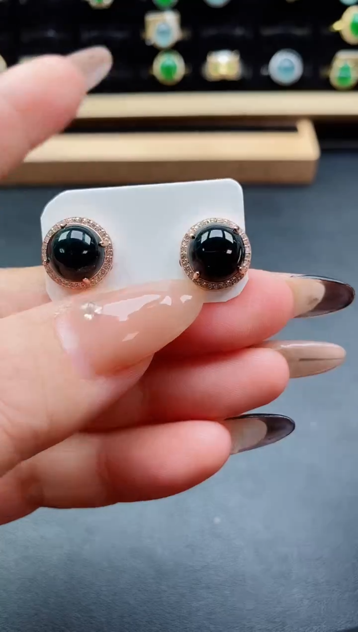 银S925镶嵌戒指翡翠1