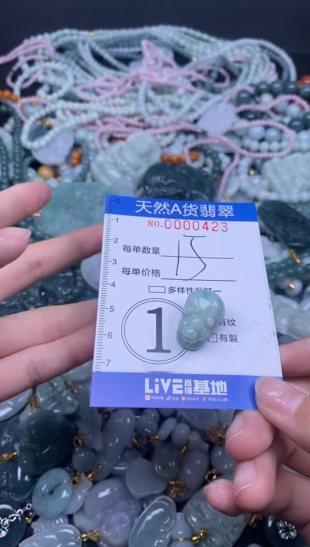 颈饰未镶嵌翡翠天然A货翡翠000423