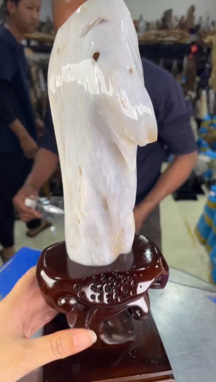【闪购商品】硅化玉摆件未镶嵌5
