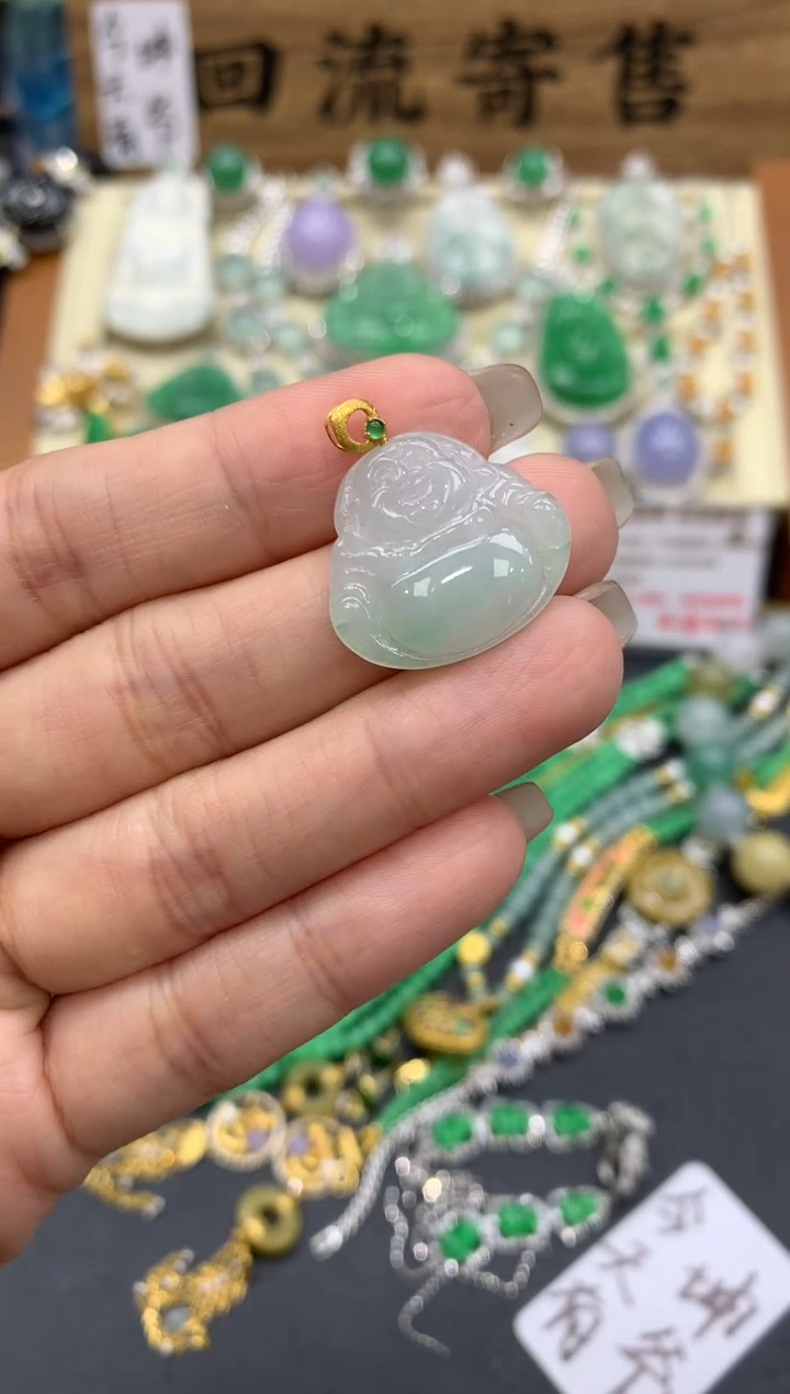 【闪购商品】翡翠颈饰18K金镶嵌434-中国好珍宝