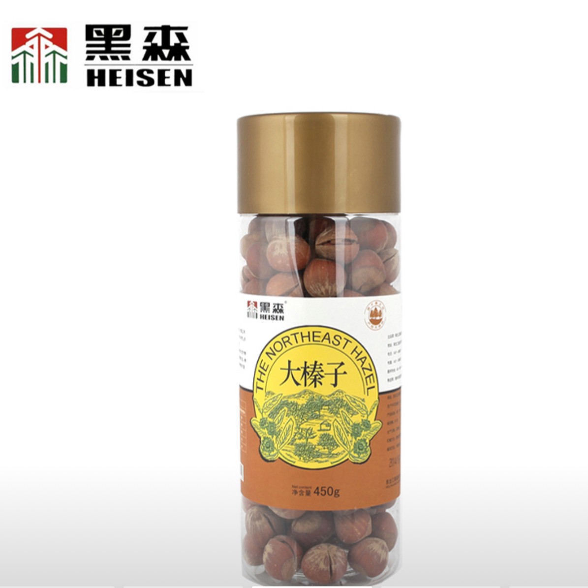 【黑森系列】龙江森工 大榛子450g瓶装