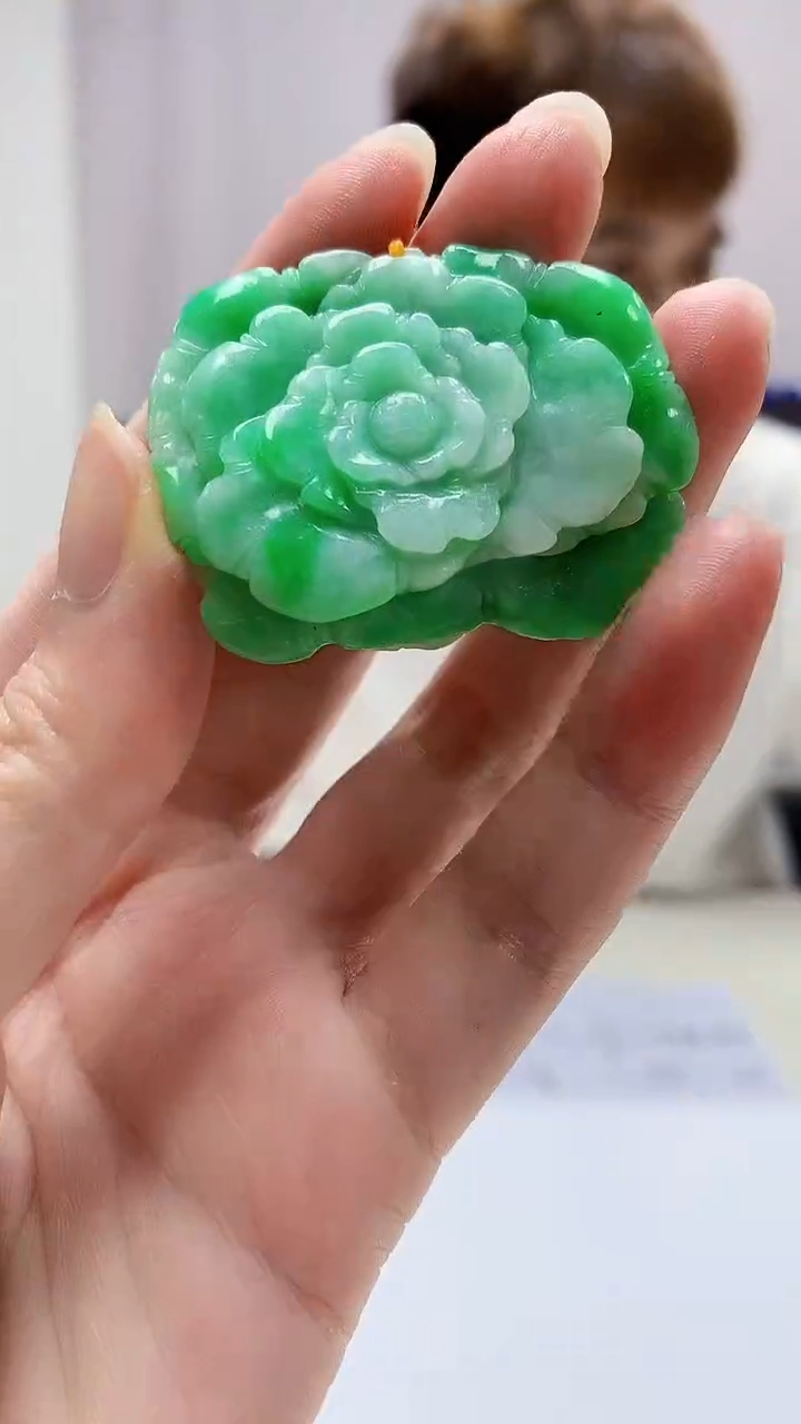 定制翡翠未镶嵌4868zm-毛货挂件花42