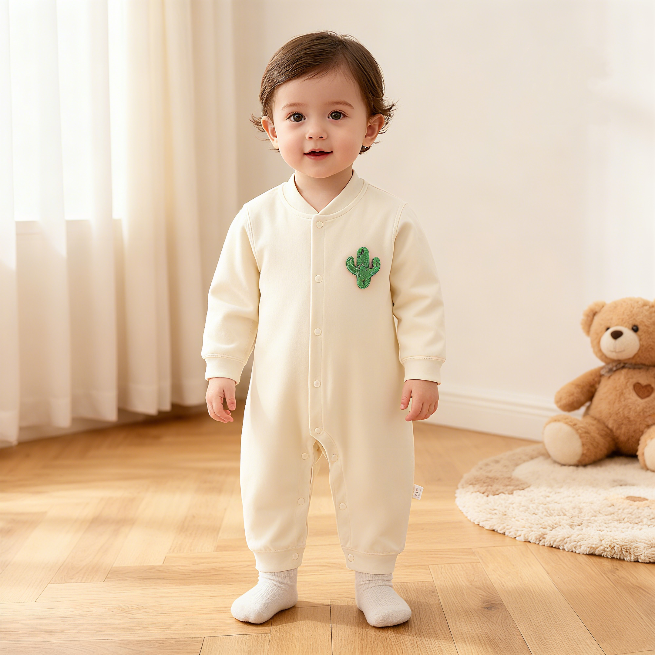 【萌】婴儿连体衣春秋季幼重保暖新生儿打底衣服男女宝宝长袖哈衣