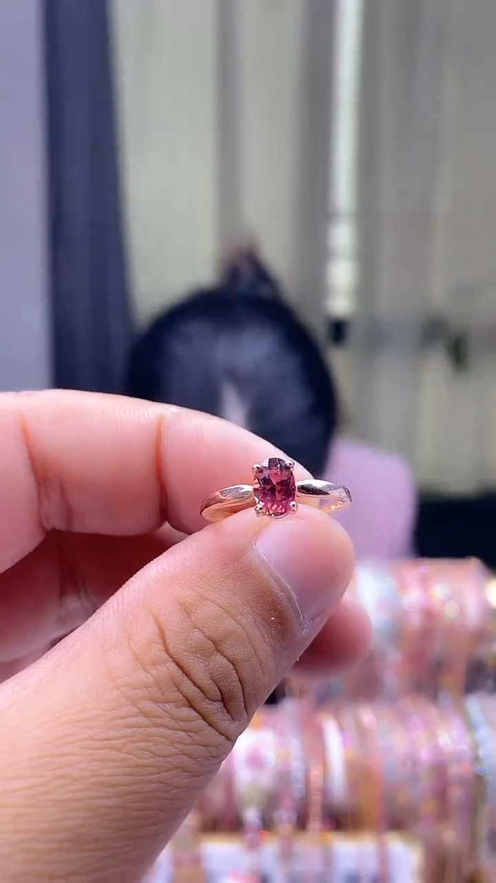 【闪购商品】碧玺戒指银S925镶嵌345354354354