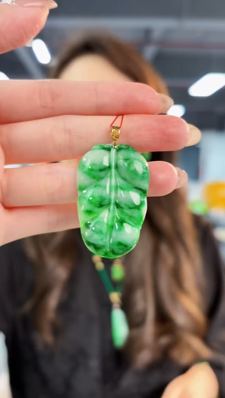 【闪购商品】翡翠颈饰18K金镶嵌缅料A货/支持复检/一件