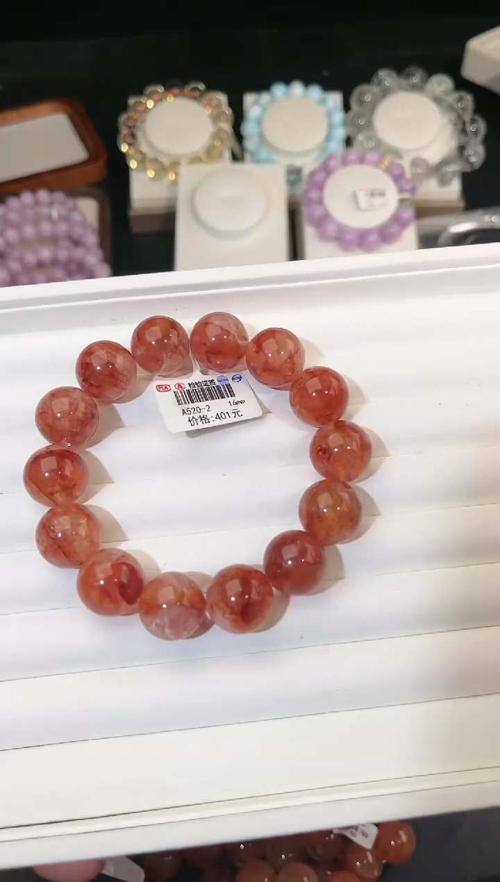 【闪购商品】水晶手链未镶嵌多样性发一Q23红胶花16mm