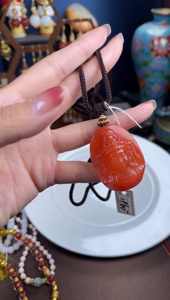 未镶嵌南红玛瑙挂件，吊坠