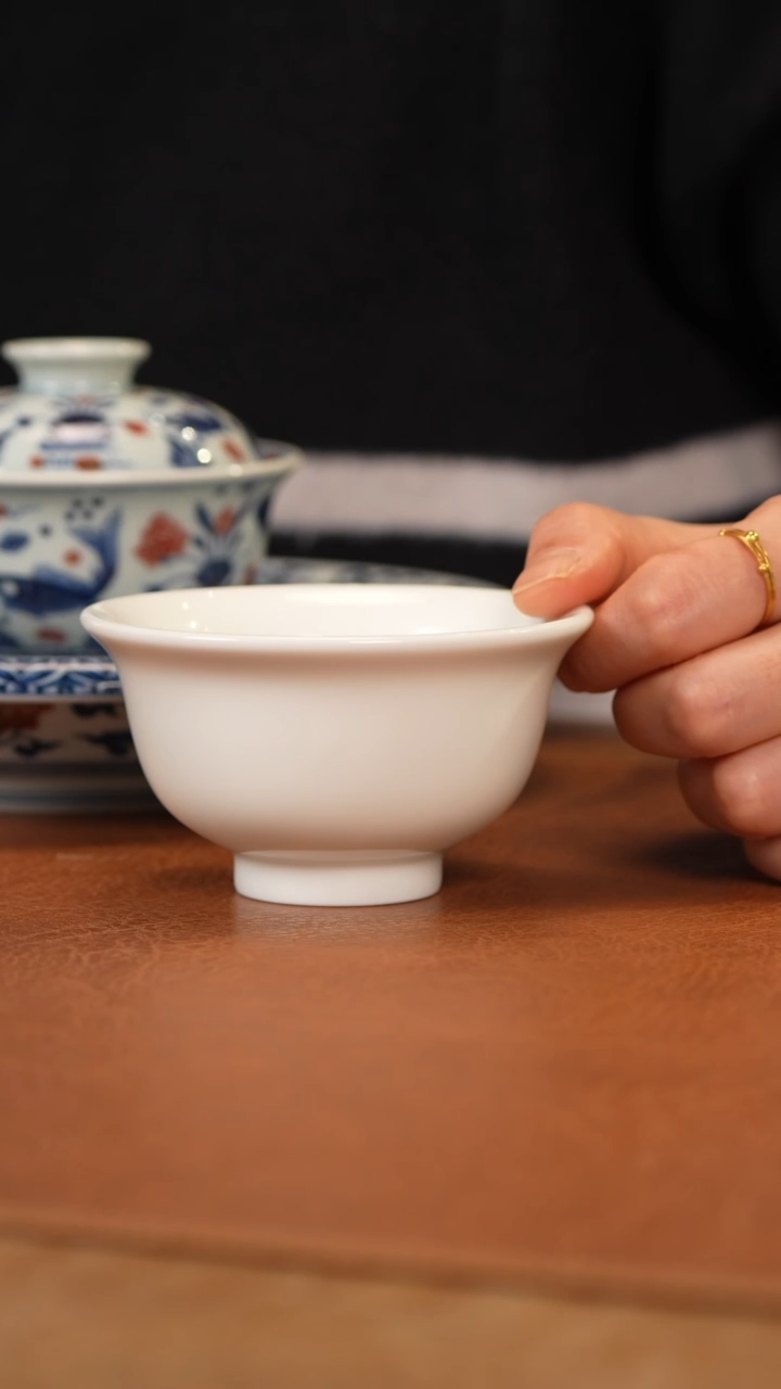 【闪购商品】杯景德镇白胎压手杯