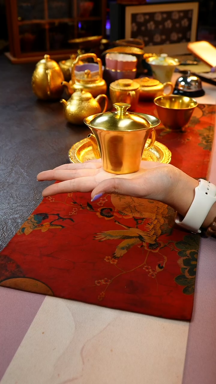 茶杯紫砂【宜景窑系列】预售金盖碗