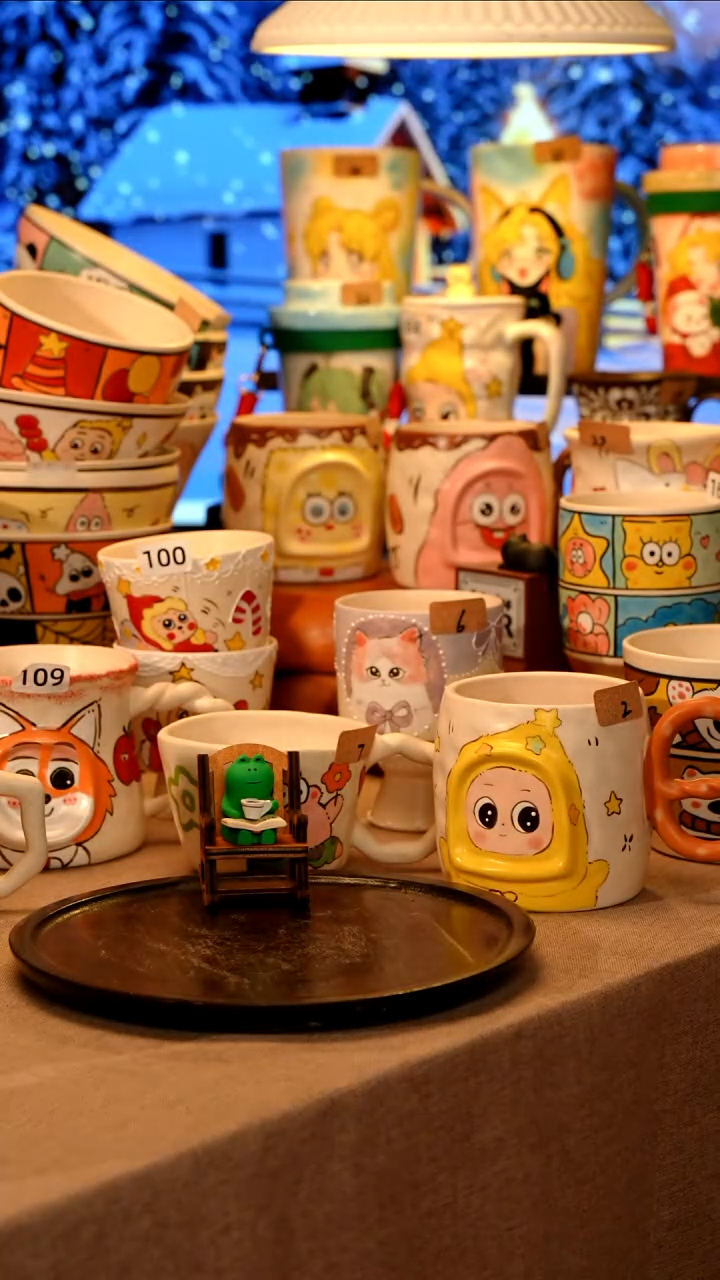 陶瓷002景德镇原创设计师高温手工手绘