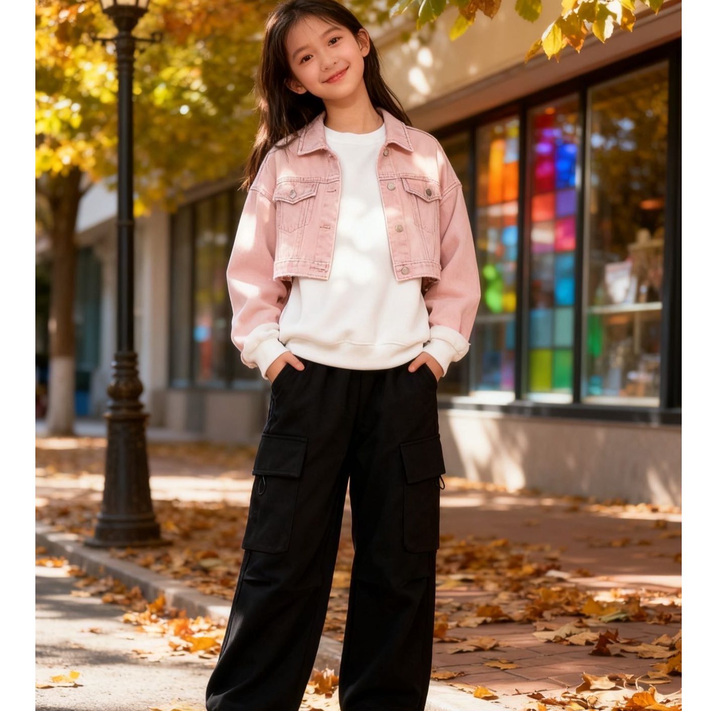 26028高端专享秋冬款工装裤黑色