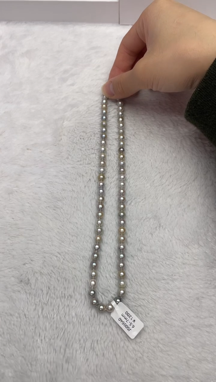 【闪购商品】海水珍珠颈饰未镶嵌AK真多麻6.5-7mm（多样性发一）