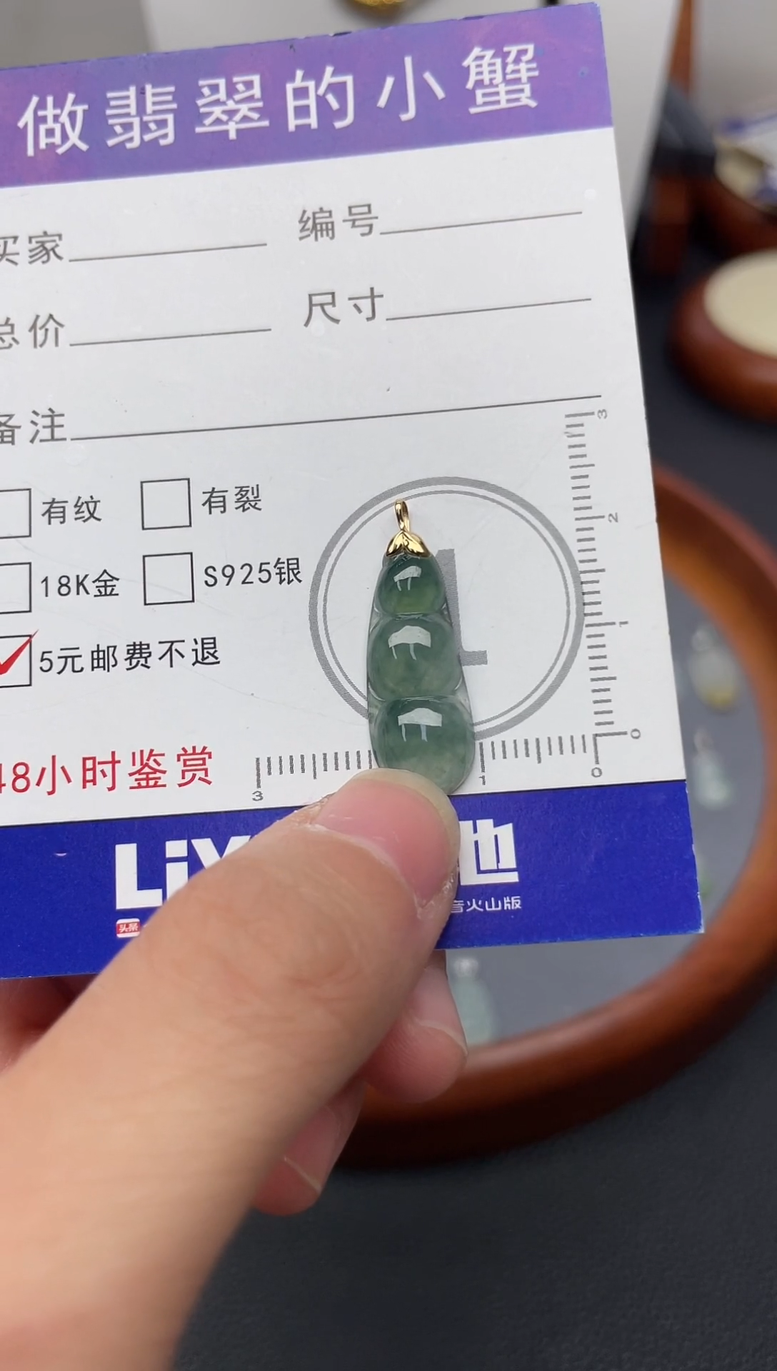 颈饰银S925镶嵌翡翠（3号）链接纯天然A货缅甸翡翠