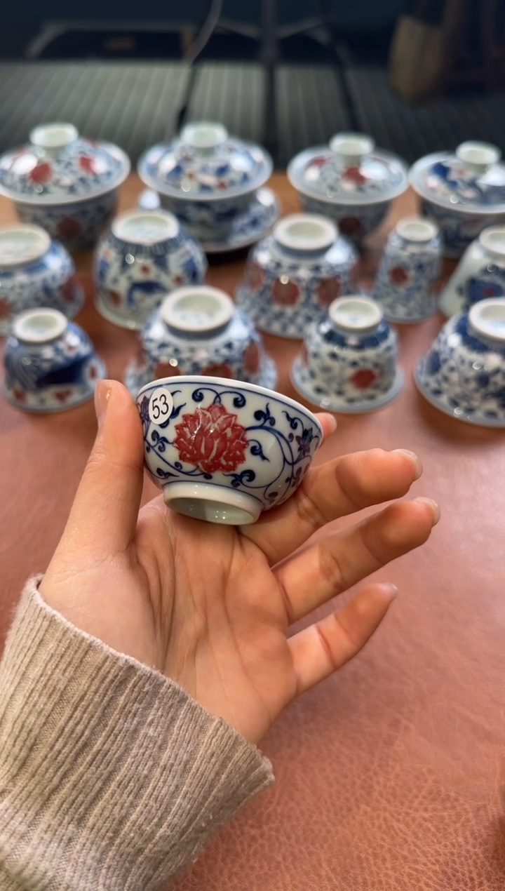 【闪购商品】杯和然窑釉里红一口杯