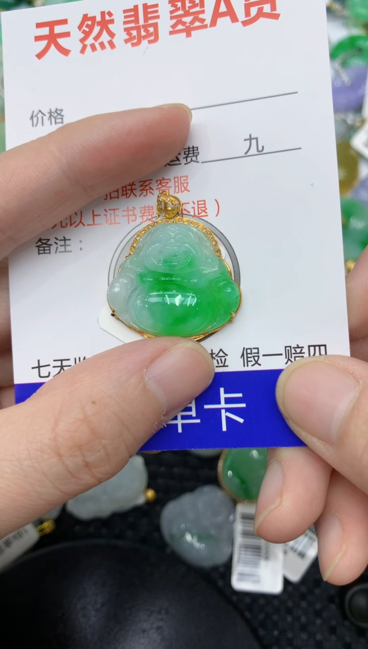 【闪购商品】翡翠颈饰18K金镶嵌11111111111