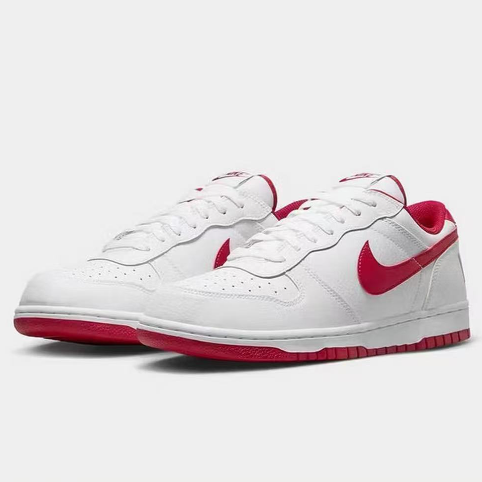 NIKE/耐克正品男鞋BIG NIKE LOW运动白红经典休闲板鞋-355152-150