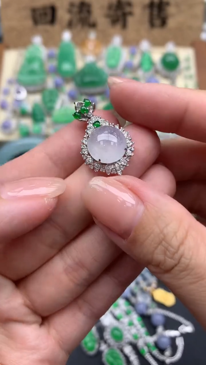 【闪购商品】翡翠颈饰18K金镶嵌435-中国好珍宝