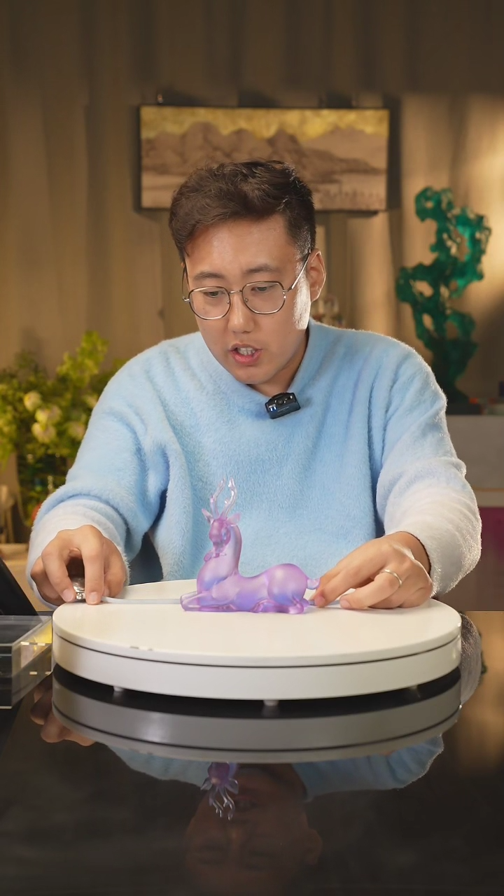 【闪购商品】雅致水晶琉璃 古法琉璃 粉色小鹿