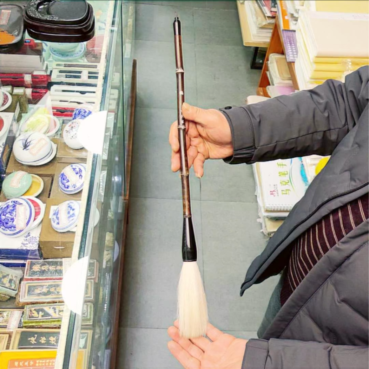 仙鹤长峰羊毫毛笔