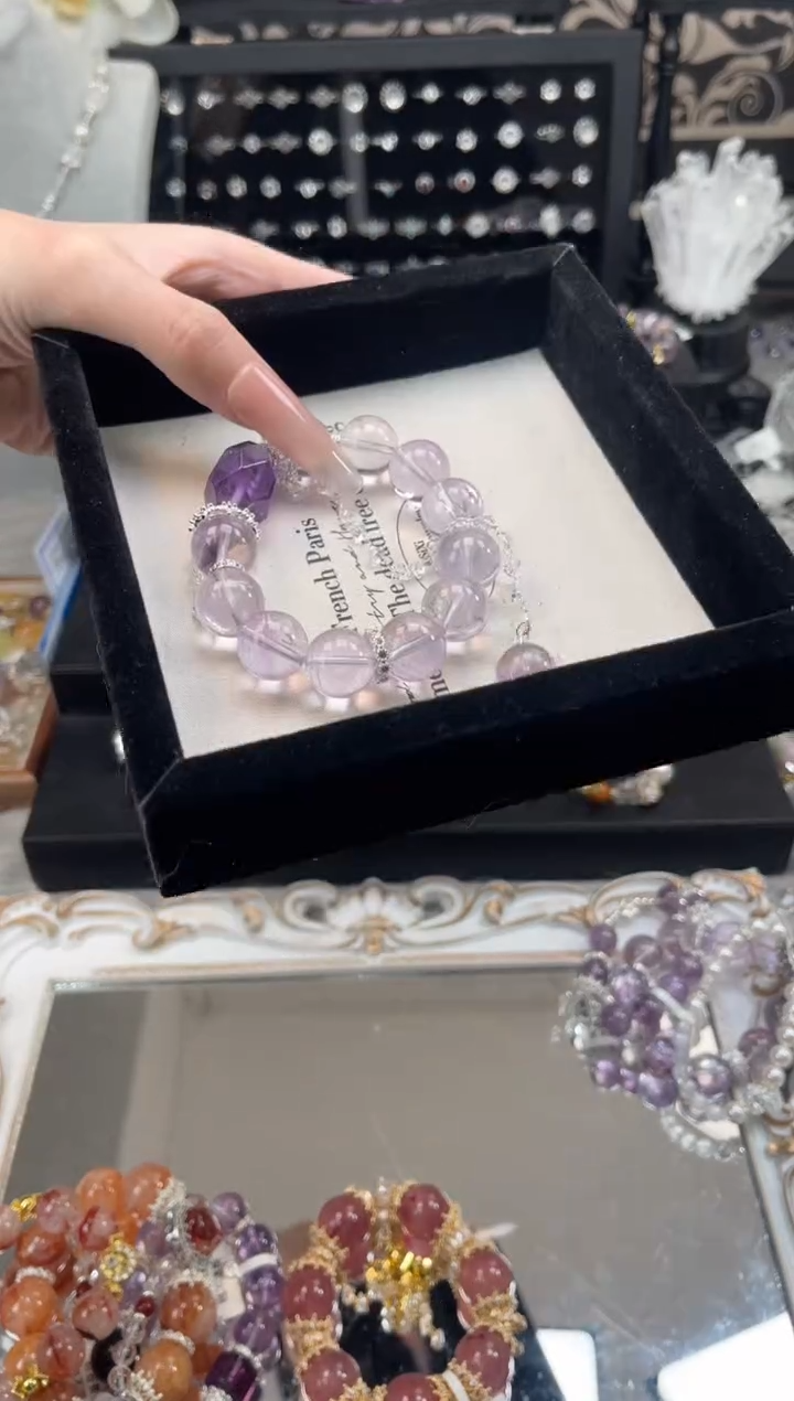 【闪购商品】烟晶手链银S925镶嵌天然水晶 多样性发货