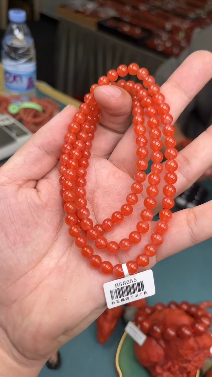 【闪购商品】南红玛瑙A15未镶嵌冷水河多圈5-多样性发一件