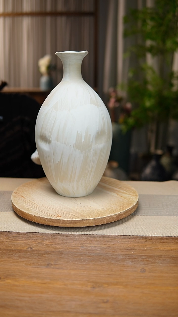 【闪购商品】陶瓷花器诧寂白保龄球瓶