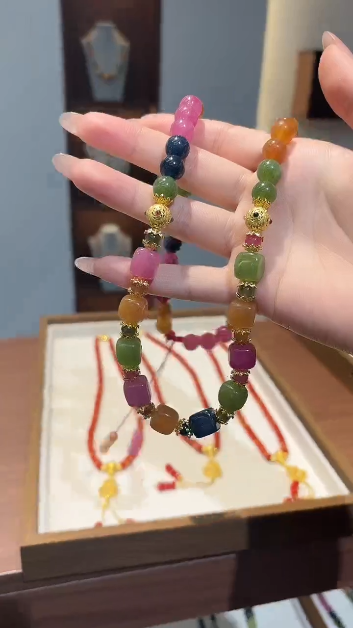 颈饰14K金镶嵌碧玺DIY款M803