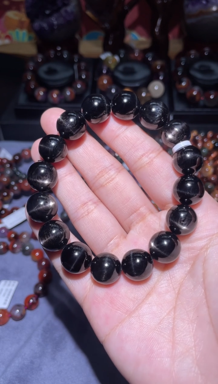 【闪购商品】水晶手链未镶嵌金运石13mm-84