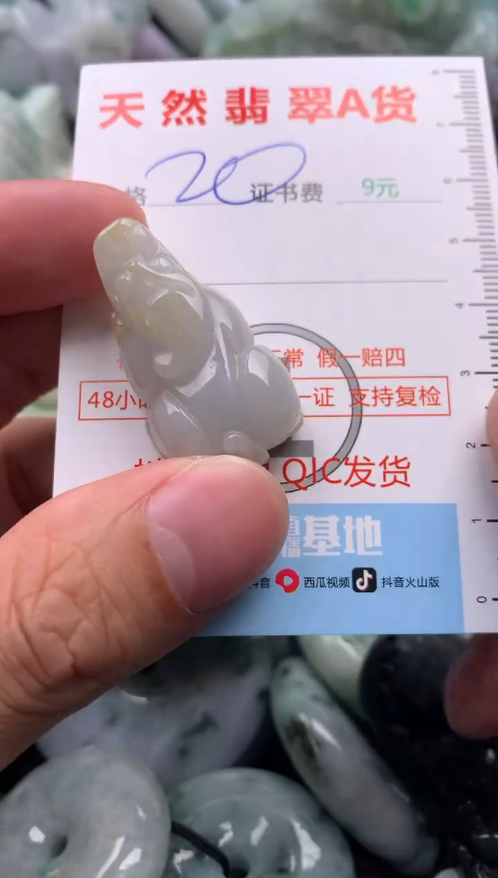 翡翠未镶嵌吊坠(不含链)1