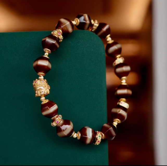 合金手链 【老k造物】虎虎添添观音手串气质手串尚百搭复古古风