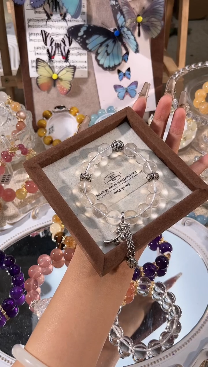 【闪购商品】水晶手链未镶嵌多样性发货颜色微差发其一