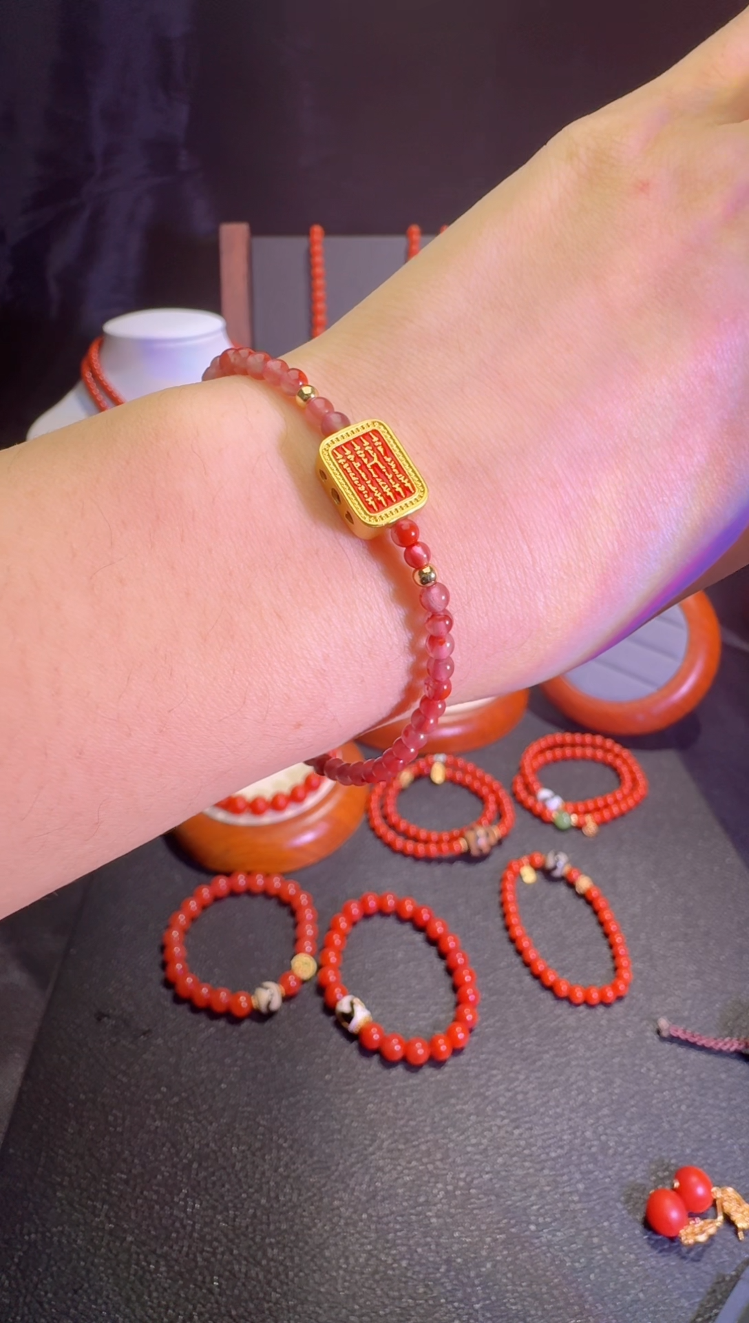 【闪购商品】南红玛瑙手链未镶嵌冰飘南红手链