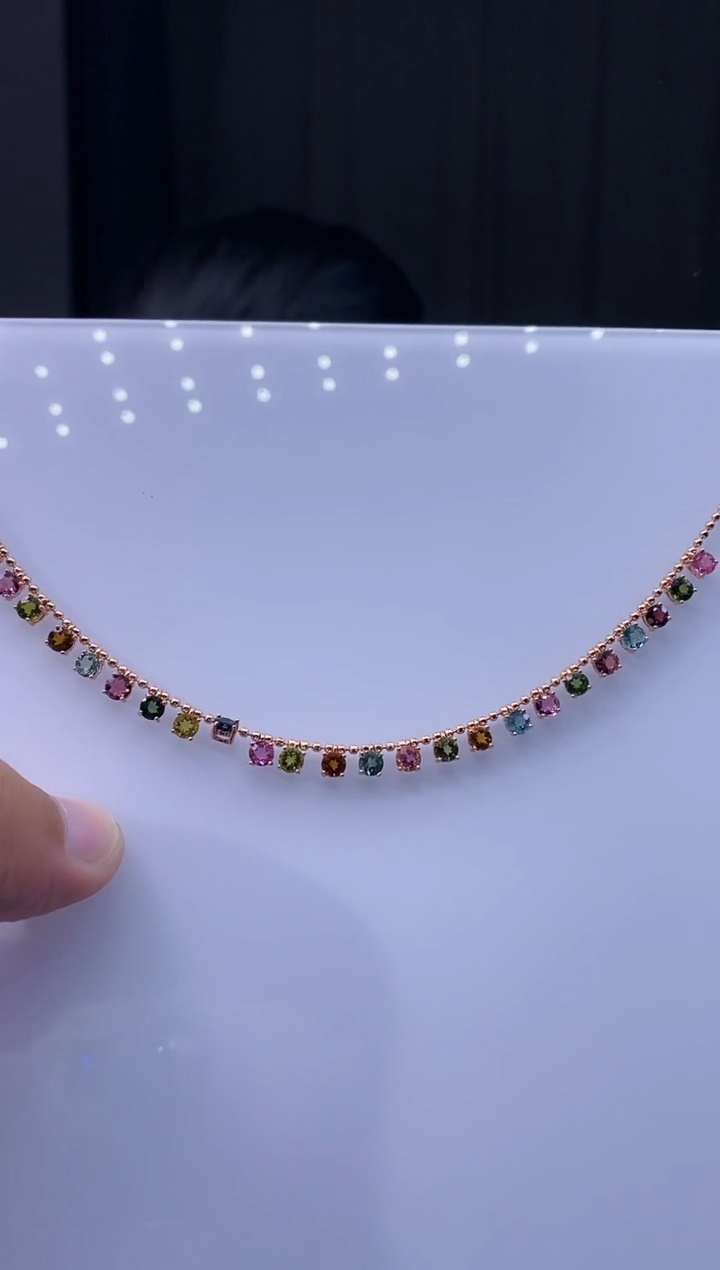 【闪购商品】碧玺项链银S925镶嵌451515665156516