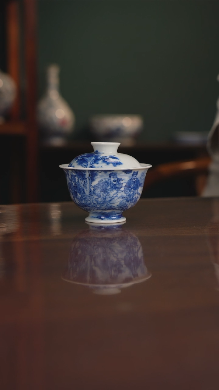 晓竹窑 关羽擒将图