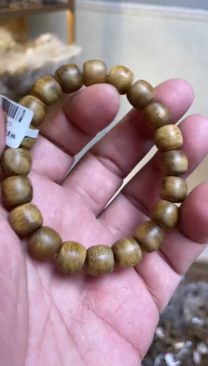 【闪购商品】沉香手串莺歌绿老型单圈1.1多样性发其一