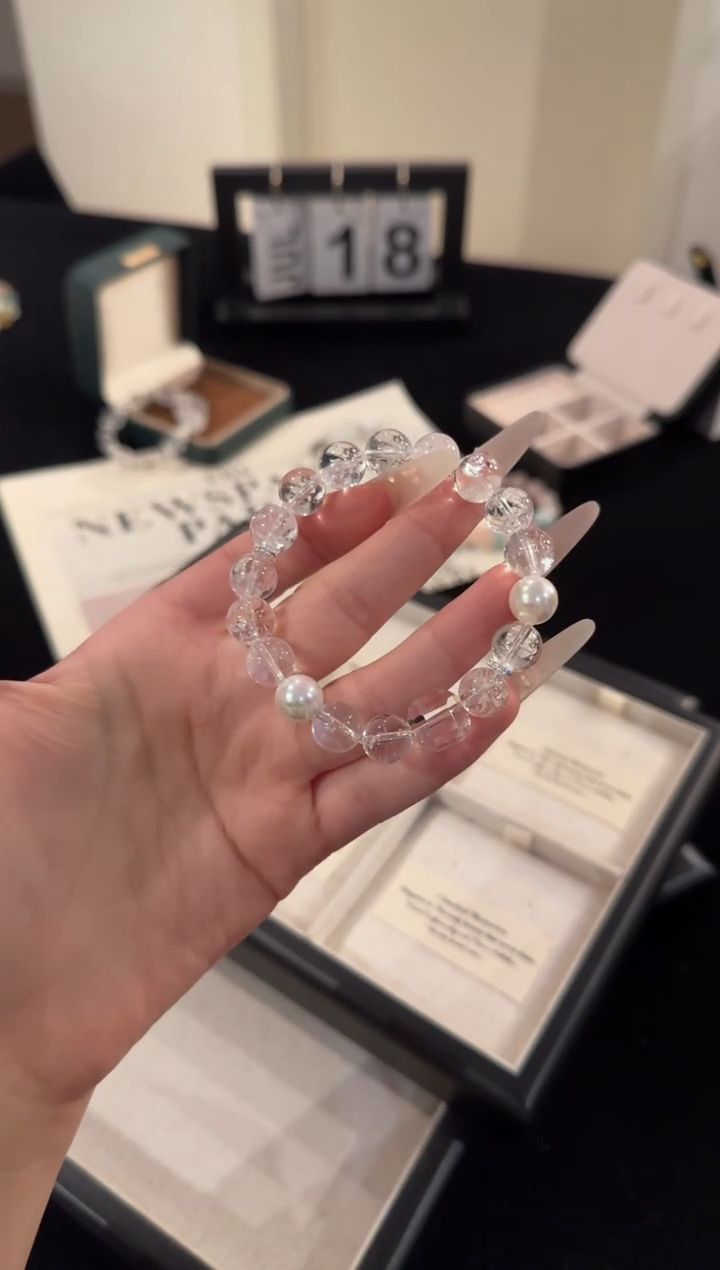 水晶手串合金白阿赛x2028