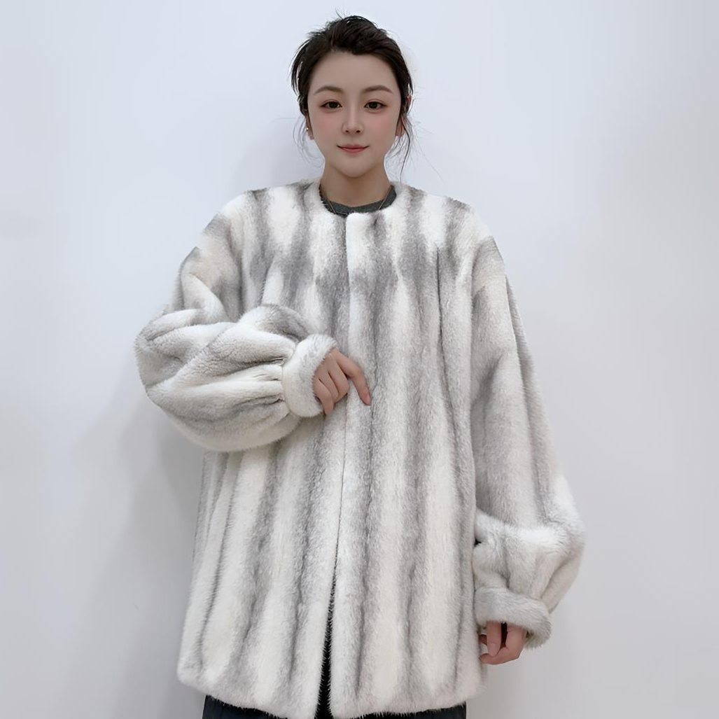 星野，"漂雪貂"母皮机开整貂天鹅绒貂毛皮貂皮大衣外套