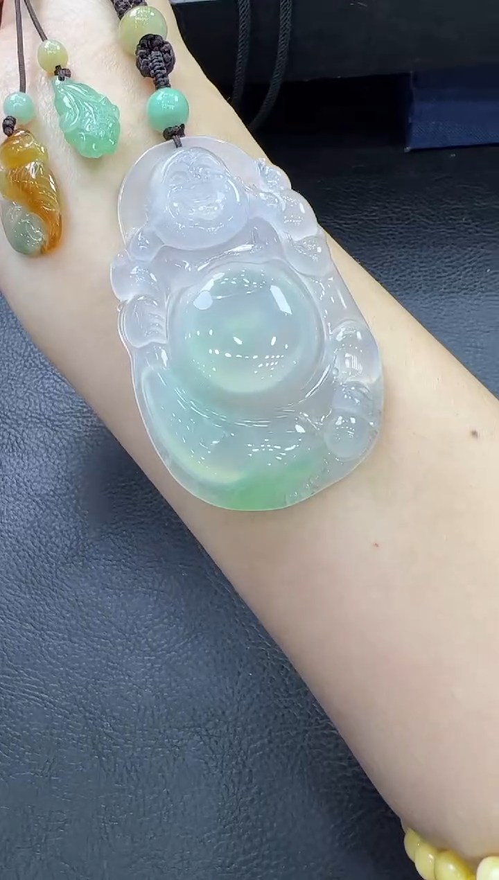 【闪购商品】翡翠挂件未镶嵌布袋佛